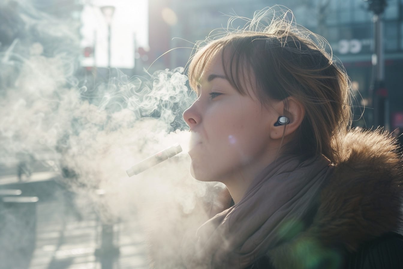 Vapotage en public entre amis